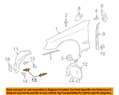 Mercedes Oem 06 16 50 Quarter Panel Wheelhouse Liner Rivet Ebay