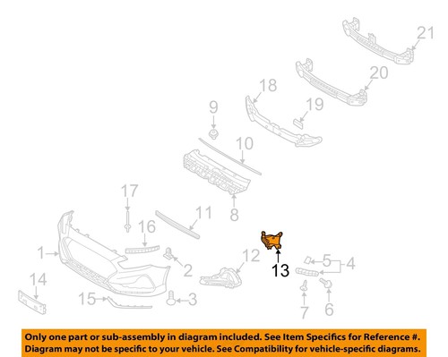 HYUNDAI OEM 2018 Sonata Front Bumper Grille-Air Duct Right