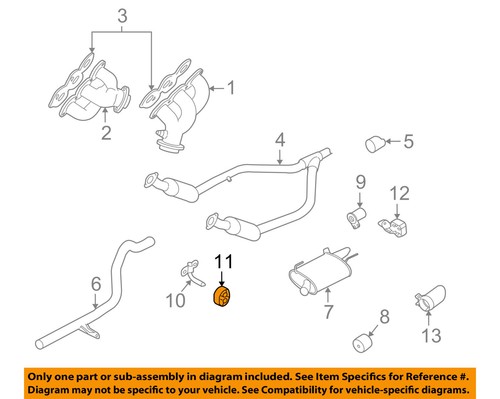 Ford Oem 05 10 Mustang 4 0l V6 Exhaust Muffler Insulator 4r3z5a262aa Ebay