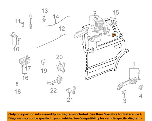 Details About Honda Oem 02 06 Cr V Lock Rear Door Lock Assembly Cap 72612s0a000