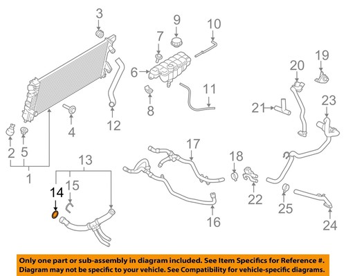 FORD OEM Radiator-Lower Hose O-ring FL3Z8590B | eBay