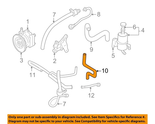 m-i様专用 MITSUBISHI OEM 01-06 Montero-Power Steering Return Hose