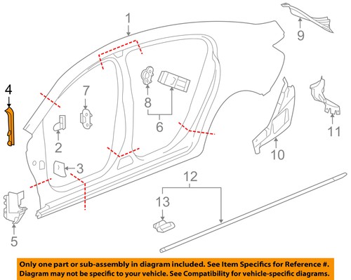 Buick Gm Oem 11 17 Regal Pillars Rocker Floor Upper Filler Right