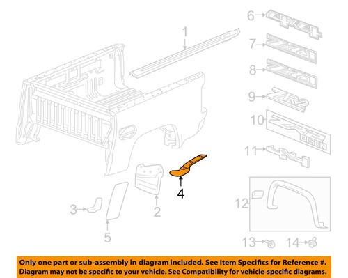 GM OEM 15-22 Canyon,Colorado Pick Up Box Exterior Trim