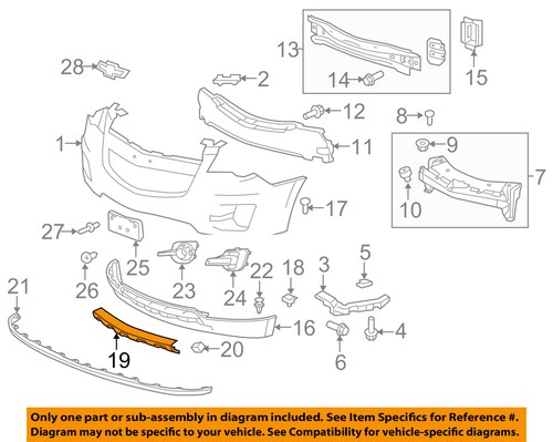 Chevrolet GM OEM 10-16 Equinox-Bumper Trim-Molding 25798760 | eBay