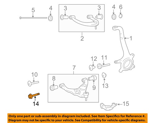 Toyota Oem 07 14 Fj Cruiser Front Suspension Lower Control Arm