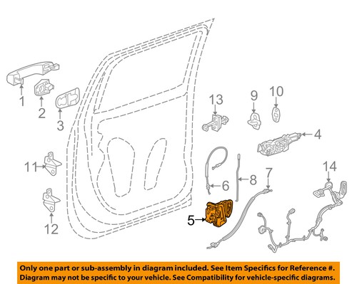 Details About Gm Oem Rear Door Lock Assembly 13598381