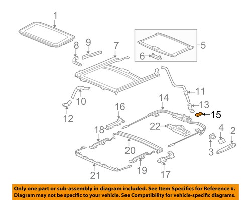 HONDA OEM 01-05 Civic Sunroof-Slide Left 70247S5AJ01