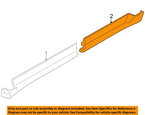 Lincoln FORD OEM 09-16 MKS-Rear Rocker Molding Left 8A5Z5410177CA Car