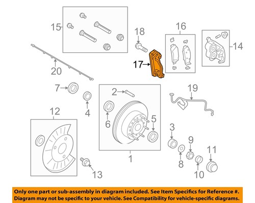 FORD OEM 08-13 F-250 Super Duty Front Suspension-Adapter Left AC3Z2B134A FORD OEM 08-13 F-250 Super Duty Front Suspension-Adapter Left AC3Z2B134A