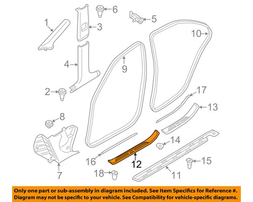 BMW OEM 00-03 M5-Door Sill Plate Right 51472494822 | eBay bmw 528i door sill parts diagram 