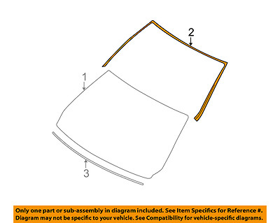 BMW OEM 06-10 650i Windshield-Reveal Surround Molding Trim 51317008911