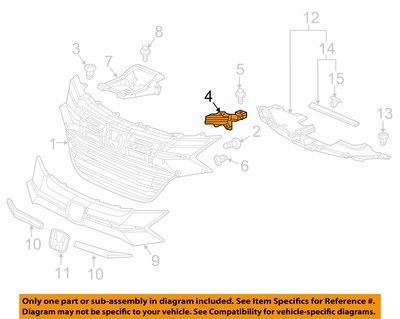 HONDA OEM 2019 HR-V Front Bumper Grille-Outer Support Left 71152T7AJ00 HONDA OEM 2019 HR-V Front Bumper Grille-Outer Support Left 71152T7AJ00