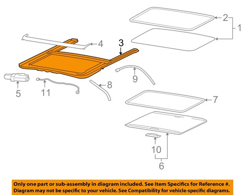 GM OEM 06-10 H3,H3T Roof Sunroof-Sunroof Frame 25895795 | eBay