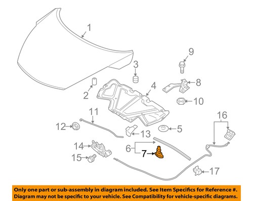 Genuine Nissan 7s000 Hood Sealing Rubber Replacement Parts Body