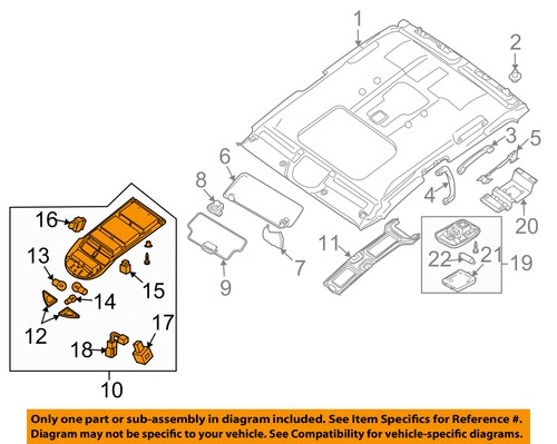 Details About Nissan Oem 09 15 Titan Interior Light Lamp Assy 26430zt73a