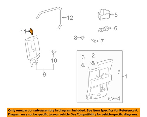 Details About Toyota Oem 07 14 Fj Cruiser Interior Rear Door Frame Trim Clip 6777135030b0
