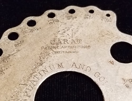 ANTIQUE BAKER & CO. INC JEWELER'S ALUMINUM MEASURING TOOL PAT PEND FEB. 22, 1910