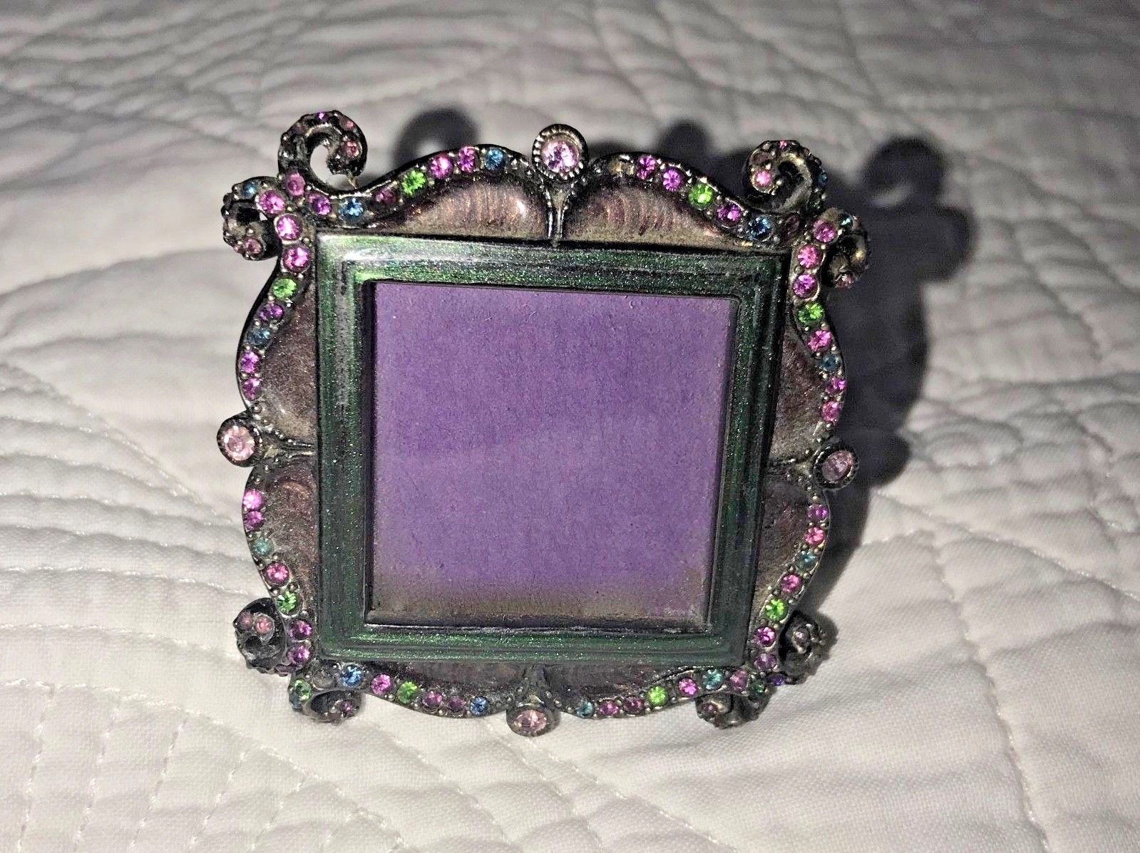 JAY STRONGWATER CRYSTAL PURPLE FRAME 2 X 1 3/4