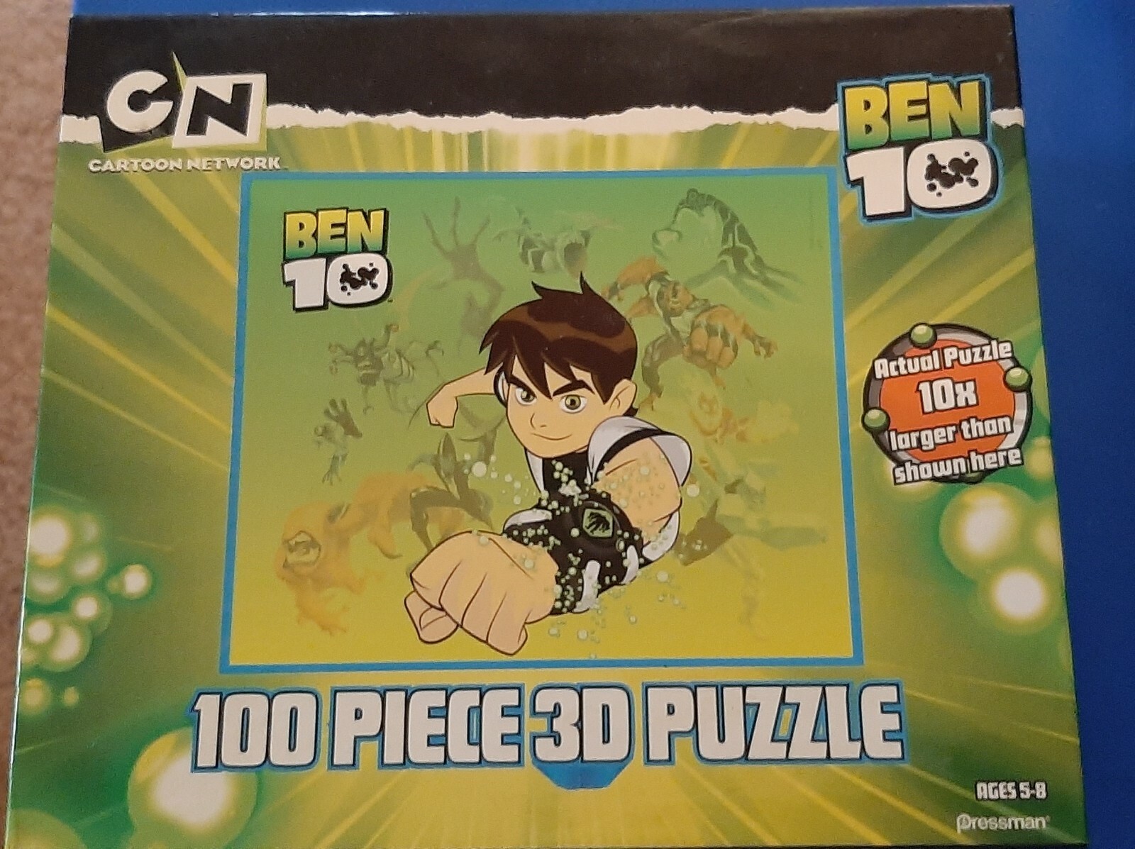Ben 10 - 3D 100 piece puzzle 2007. Sealed. Never used. Hole