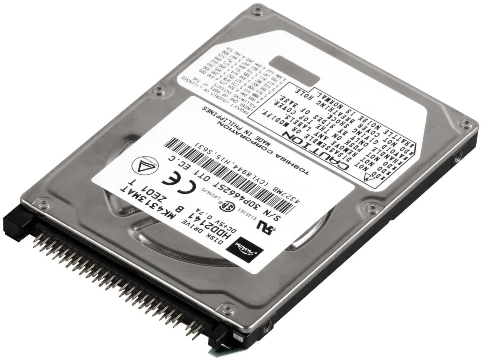 Hard Drive Toshiba MK4313MAT 4.3GB 4200RPM IDE ATA 512KB Hard Drive Toshiba MK4313MAT 4.3GB 4200RPM IDE ATA 512KB