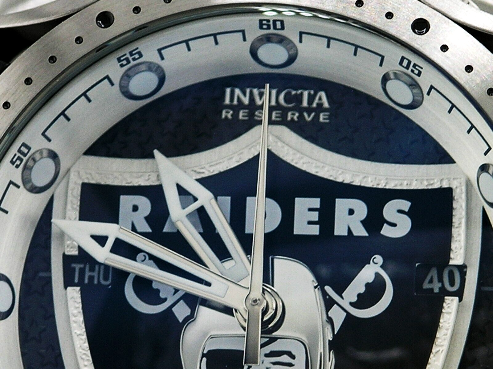Pre-owned Invicta 33083 Venom Nfl Las Vegas Raiders Swiss Chronograph Watch 52.5mm