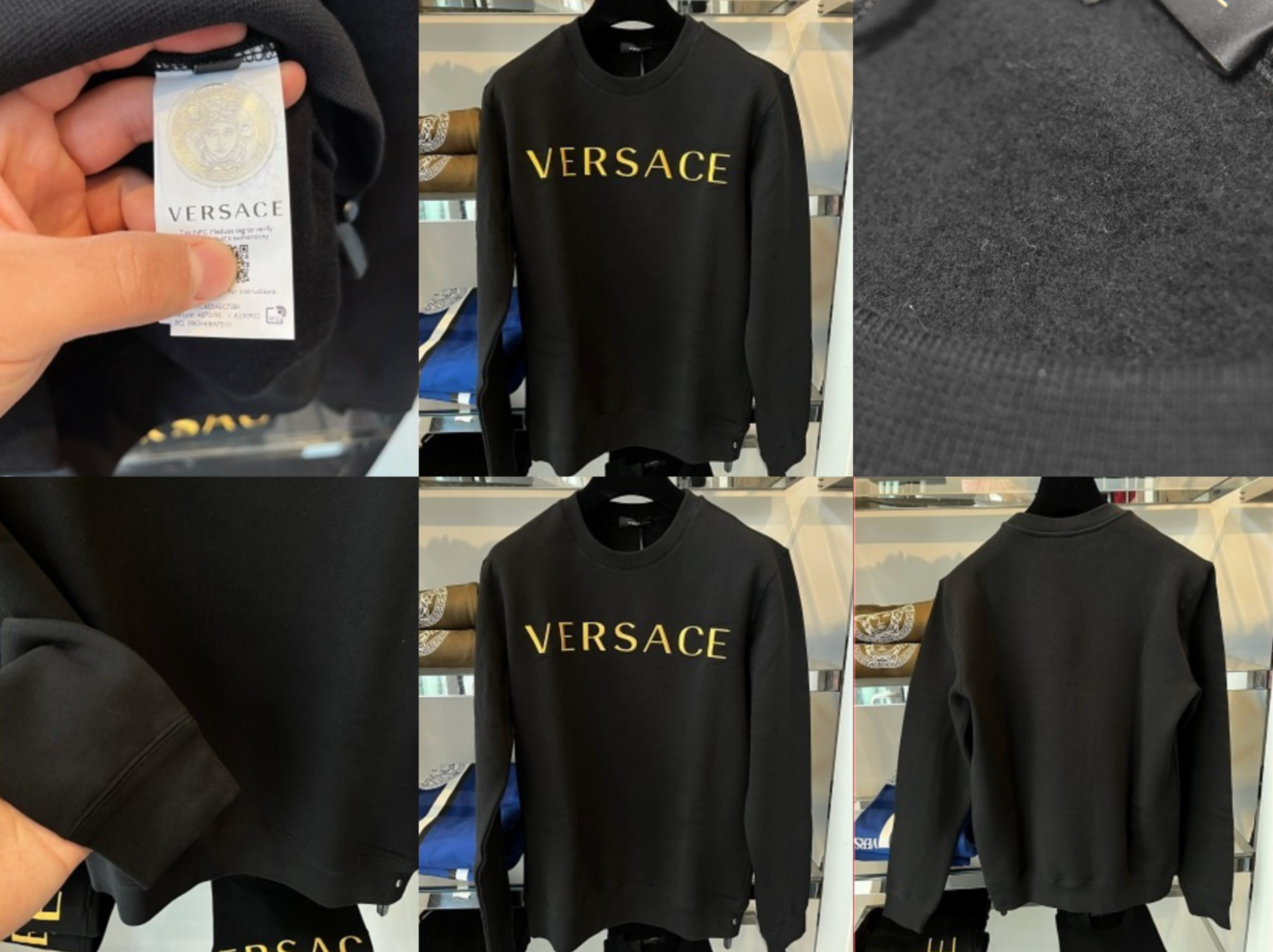 Pre-owned Versace Brushed Embroidery Logo Gold Sweater Sweatshirt Pullover Jumper Xl
