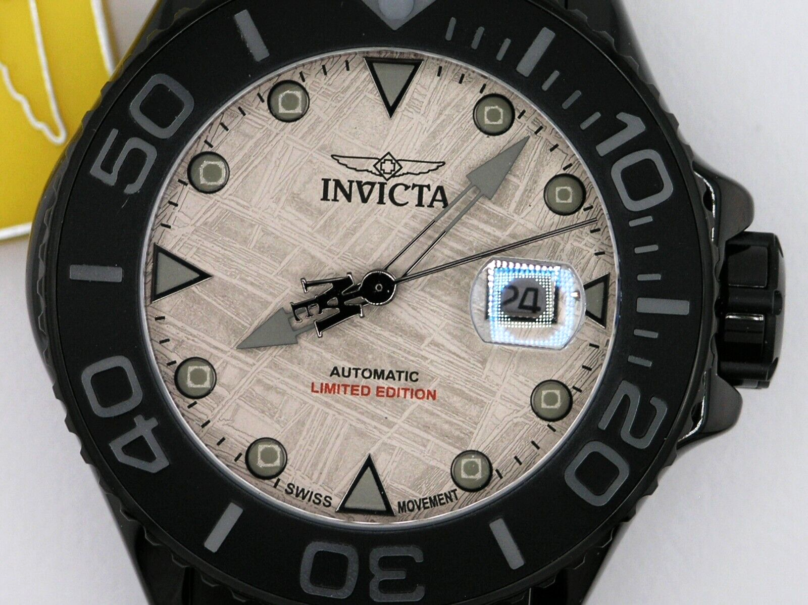 Pre-owned Invicta 47154 Swiss Automatic Eta 2824 Masterpiece Meteorite Dial Limited