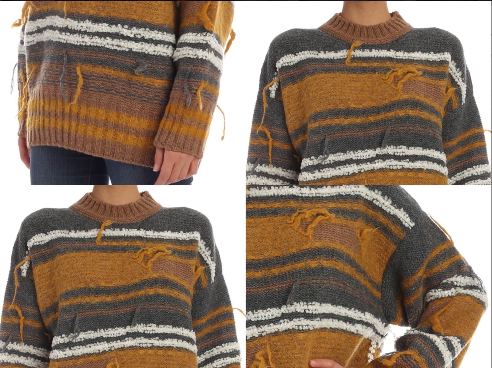 Pre-owned Missoni M  Runway Distressed Oversized Knit Sweater Pullover Jumper Unisex In Multicoloured