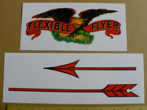 FLEXIBLE FLYER Eagle and Arrow Sled Decal, Adhesive Backed, SL102
