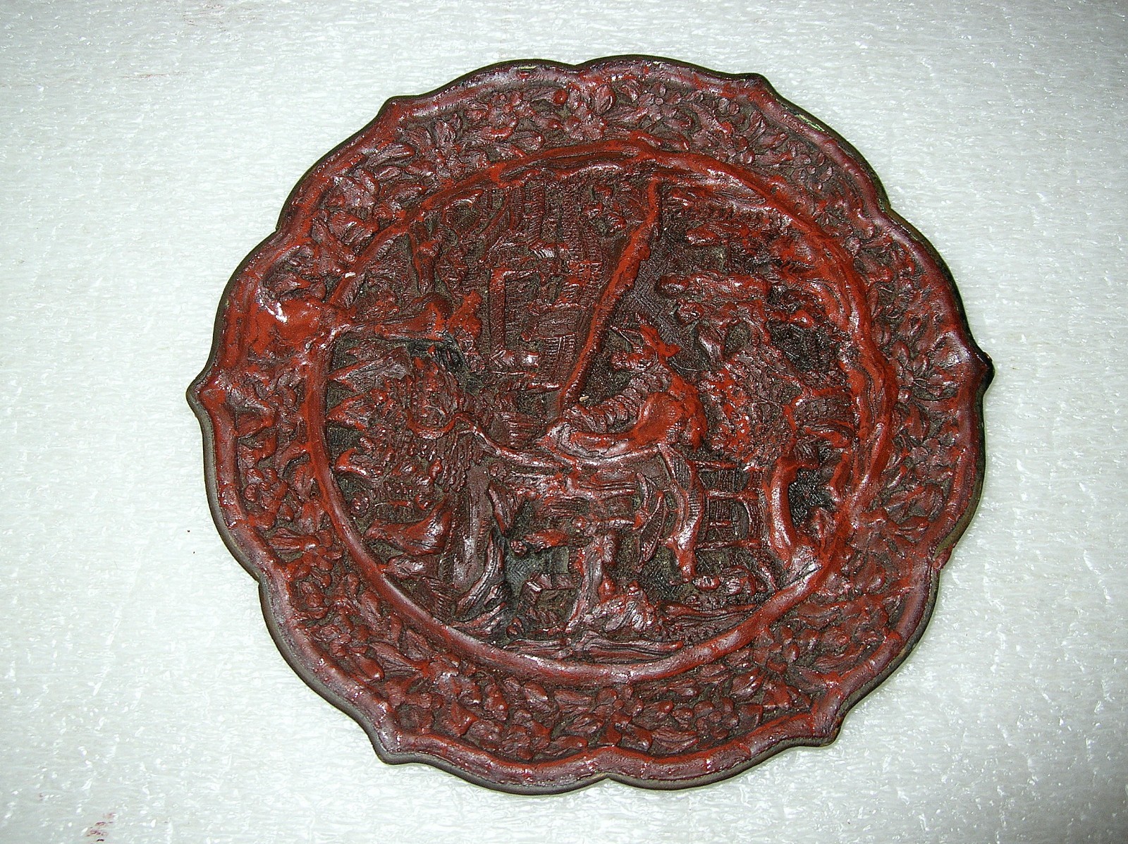 18TH -19TH CENTURY CINNABAR LACQUER DISH