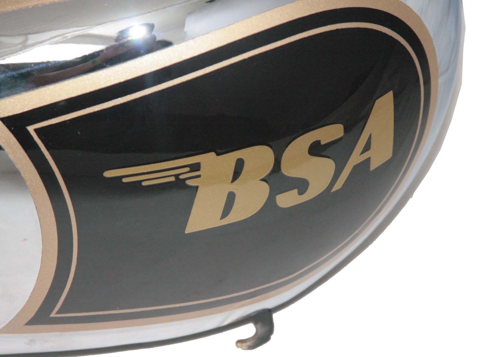 BSA C11 C10 Petrol Fuel Tank Black Painted Chrome Plated  