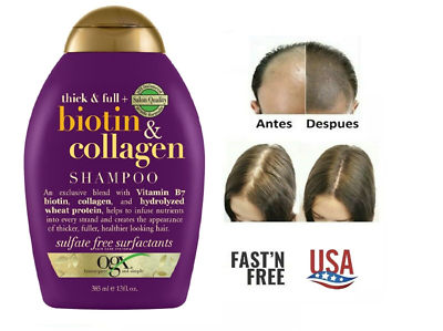 Tratamiento Para La Caida Del Cabello Shampoo Crecer Pelo Biotina Y Colageno US eBay