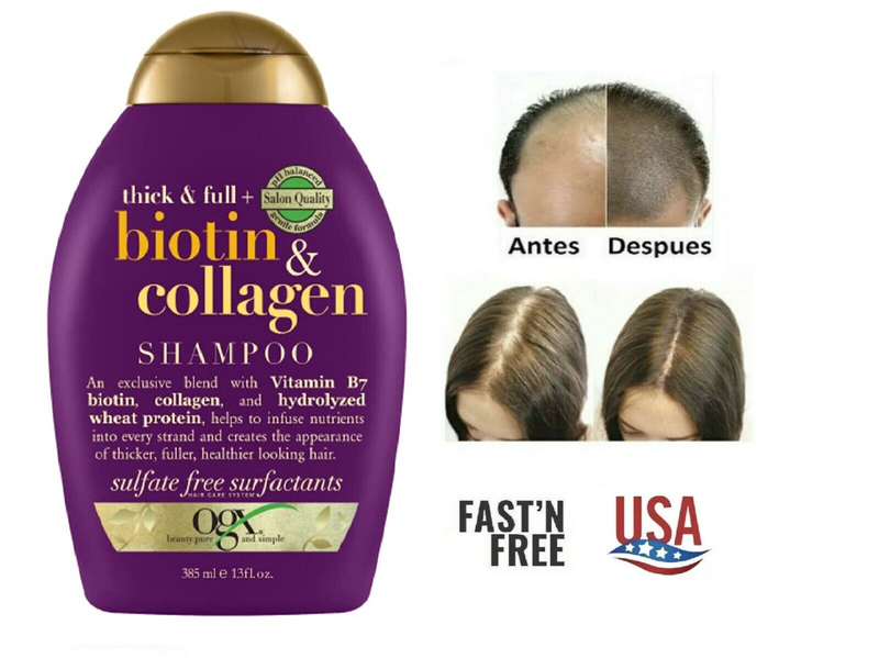 Tratamiento Para La Caida Del Cabello Shampoo Crecer Pelo Biotina Y Colageno YS.