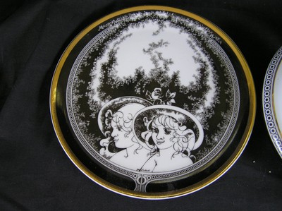 Hollohaza Hungary Trinket Box & Plate