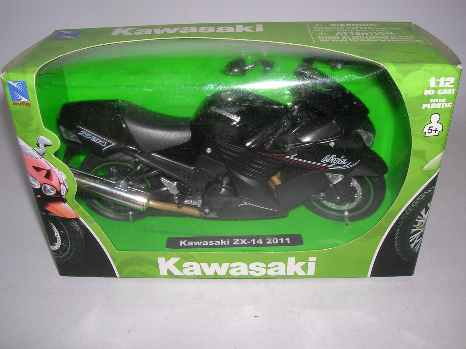 NewRay Kawasaki Ninja ZX-14 / ZX14 Modell 2011 schwarz 1:12 Art. 57433 NewRay Kawasaki Ninja ZX-14 / ZX14 Modell 2011 schwarz 1:12 Art. 57433