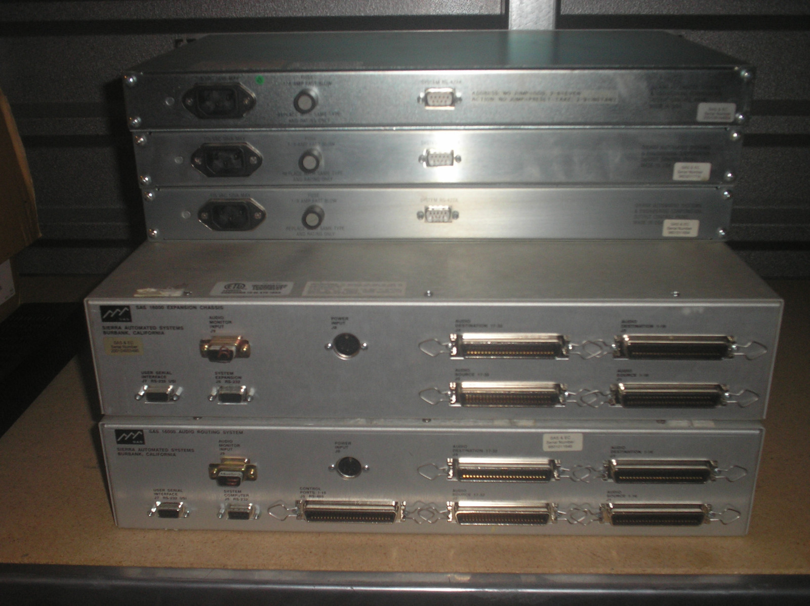 Sierra Automated Systems SAS 16000 Audio Matrix Router w/ 3 Pushbutton Panels
