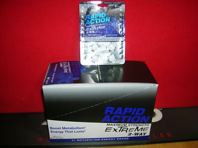 RAPID ACTION EXTREME 2-WAY ENERGIZE-ENERGY/DIET-XXXSTRONG-48 CT (12-4 CT. PACKS)