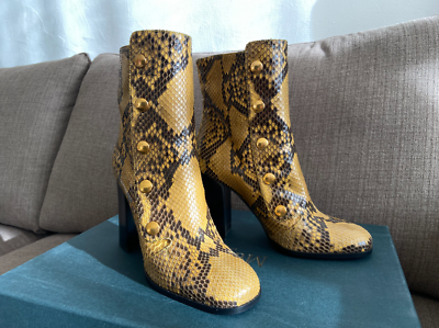 Yellow python boots clearance