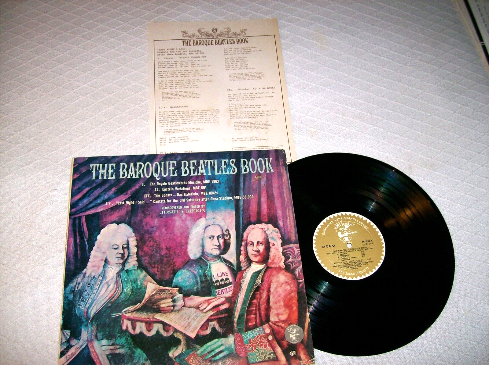 The Baroque Beatles Book LP, J. Rifkin/ conducts, Elektra