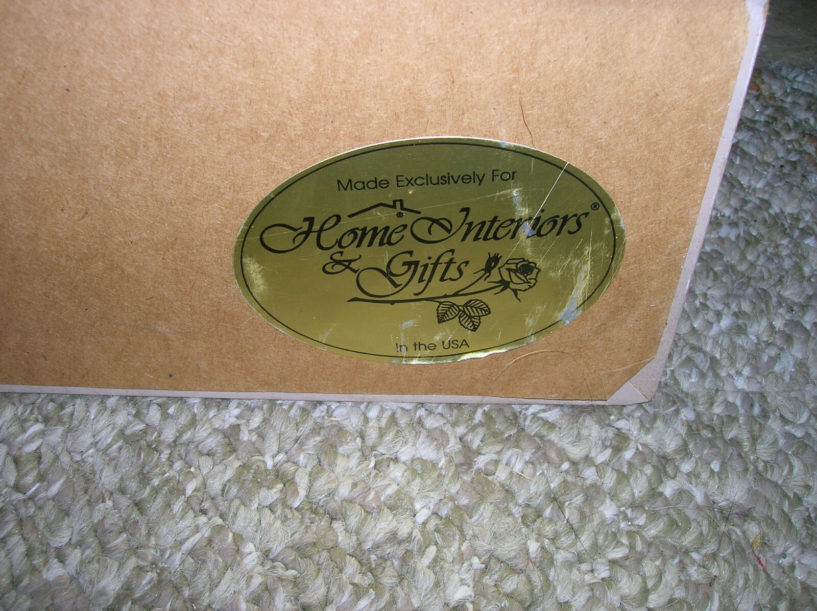 HOMCO HOME INTERIORS COUNTRY FRESH APPLE PIE BASKET BIRDHOUSE NEST SIGNED GAMBOA