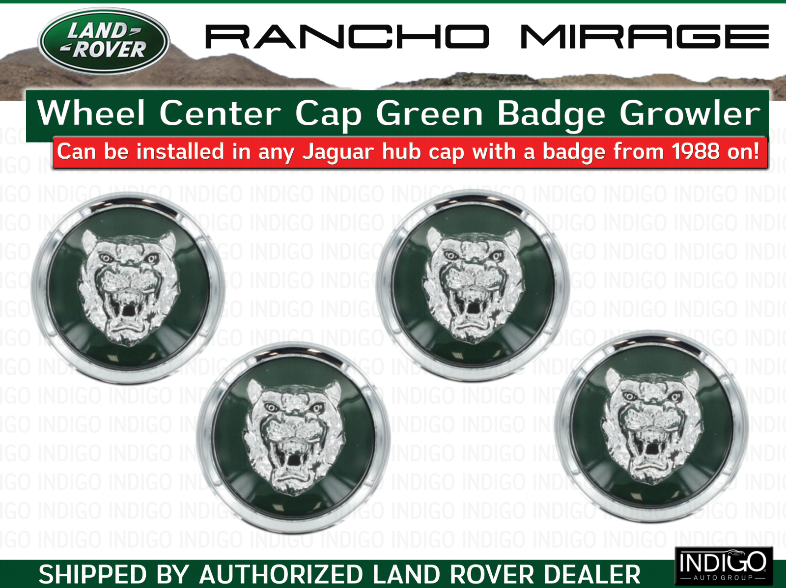 Jaguar OEM Green Wheel Badge Center Cap Set Of 4 X-TYPE S