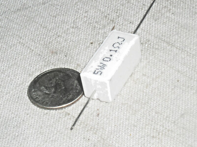 2 NEW .1 OHM 5W 5 W WATT POWER SUPPLY CURRENT SENSE RESISTOR LOAD WIREWOUND USA