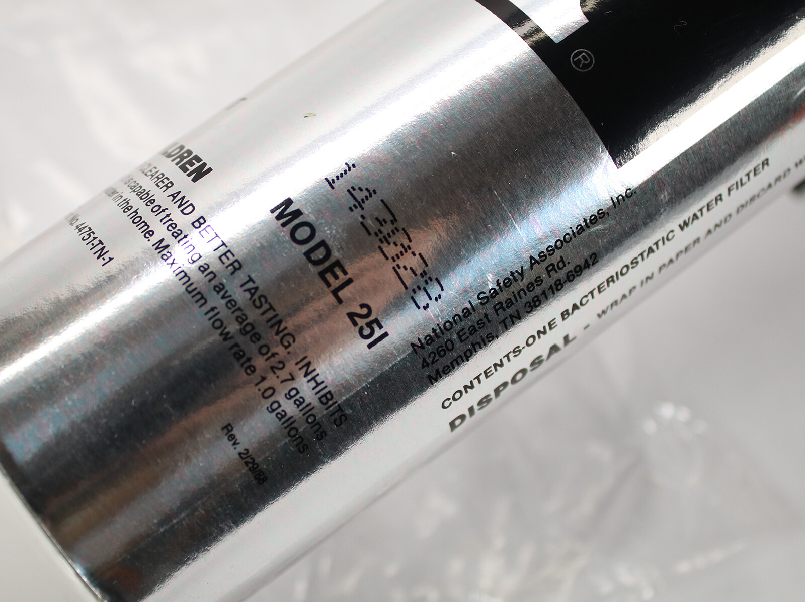 NEW NSA Replacement Water Filter - Model 251