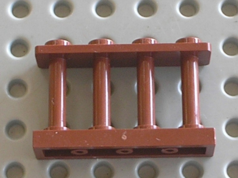 Lego BarriÃ¨Re Redbrown Fence 1x4x2 Spindled 4 Studs Ref 15332 Set 10255 31026 