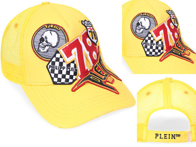 Philipp Plein Logo Patch Baseball Cap Hat Red New