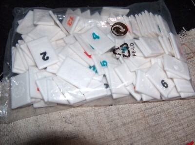 NEW SEALED **  SET Rummikub Replacement Tiles  106 WHITE Orange Red Blue Black