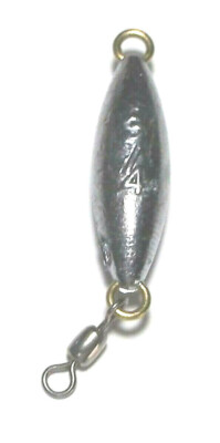 12 SINGLE SWIVEL 3/4 OZ LEAD (TROUT) TROLLING SINKERS
