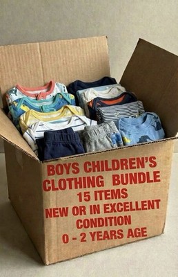 Baby & Toddler Boys’ Clothing Bundle 15 Items Ages 0-2 Years Excellent Condition