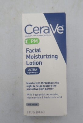 CeraVe PM Facial Moisturizing Lotion Ultra Lightweight Oil Free 2 Fl Oz NEW BOX